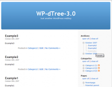 افزونه درختی کردن دسته بندی وردپرس و بایگانی وردپرس WordPress dTree